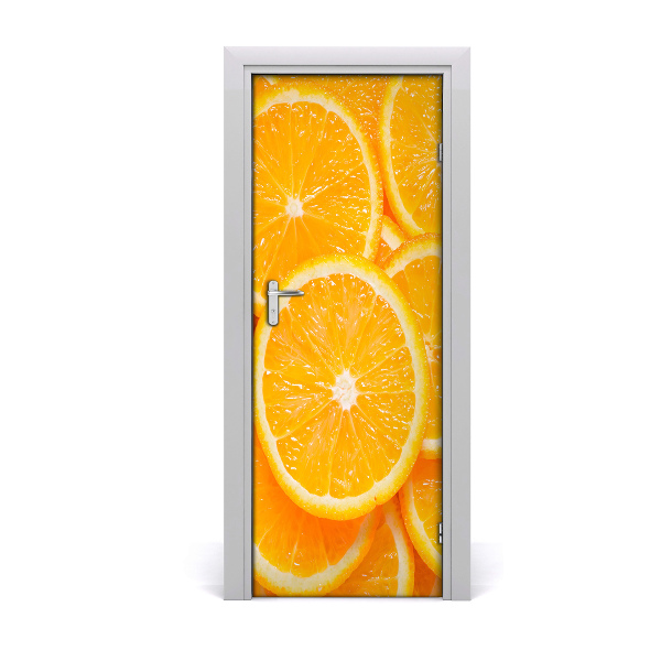 Self-adhesive door sticker Orange slices