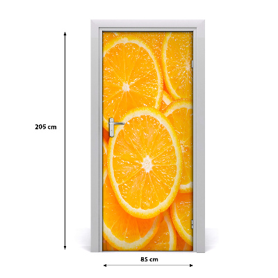 Self-adhesive door sticker Orange slices