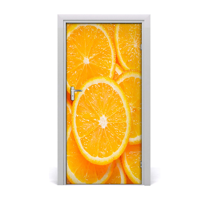 Self-adhesive door sticker Orange slices