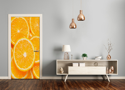 Self-adhesive door sticker Orange slices