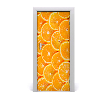 Self-adhesive door sticker Orange slices