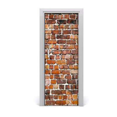 Door wallpaper Brick wall