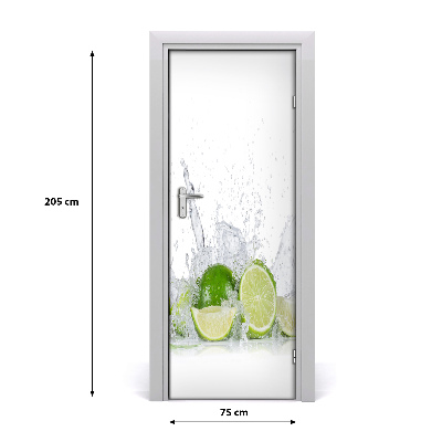 Self-adhesive door sticker Lime