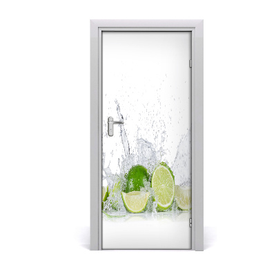 Self-adhesive door sticker Lime