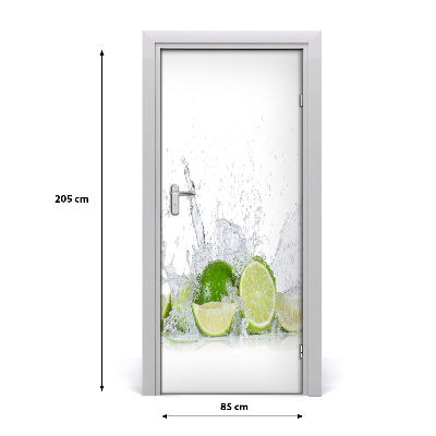 Self-adhesive door sticker Lime