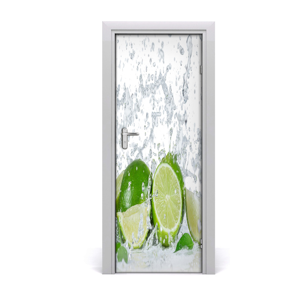 Self-adhesive door sticker Lime