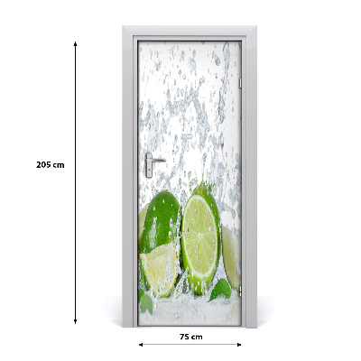 Self-adhesive door sticker Lime