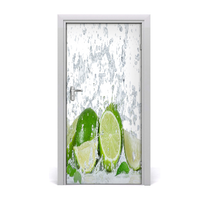 Self-adhesive door sticker Lime