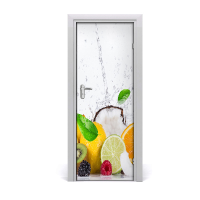 Self-adhesive door sticker Fruits