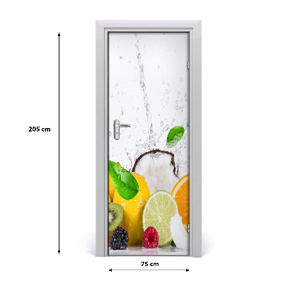 Self-adhesive door sticker Fruits