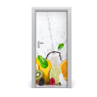 Self-adhesive door sticker Fruits