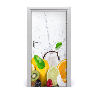 Self-adhesive door sticker Fruits