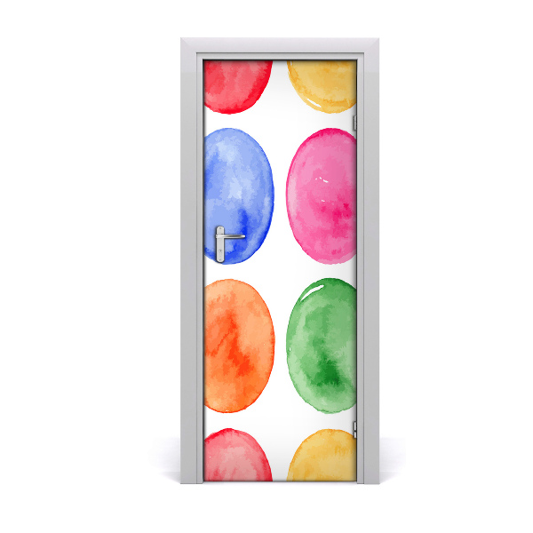 Door wallpaper Colorful circles