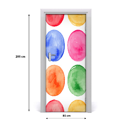 Door wallpaper Colorful circles