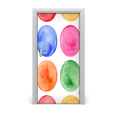 Door wallpaper Colorful circles