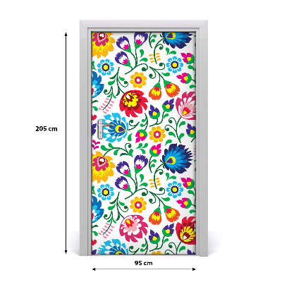 Self-adhesive door veneer Ethnic pattern