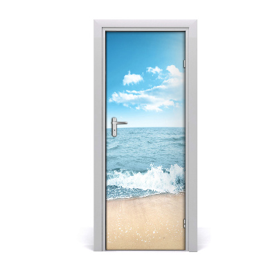 Door wallpaper Beach and sea