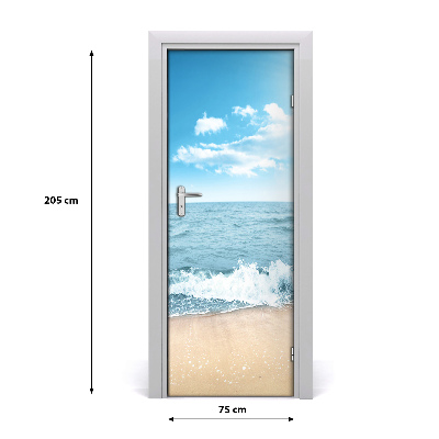 Door wallpaper Beach and sea