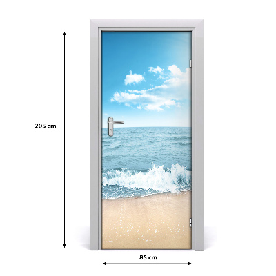 Door wallpaper Beach and sea