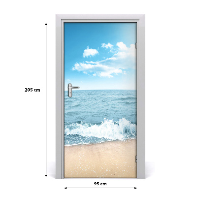 Door wallpaper Beach and sea