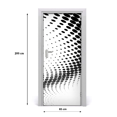 Self-adhesive door sticker Geometric background