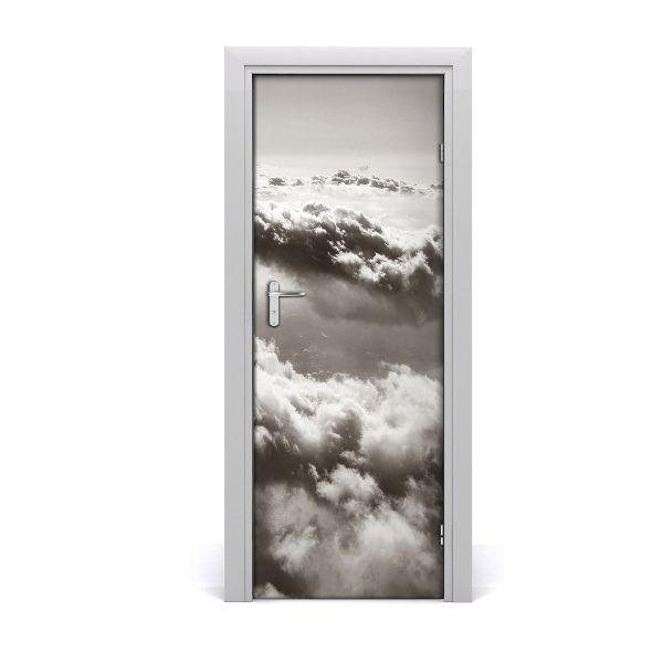 Door wallpaper Flight over the clouds