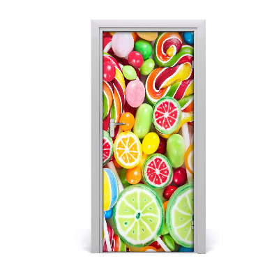 Self-adhesive door sticker Colorful candies