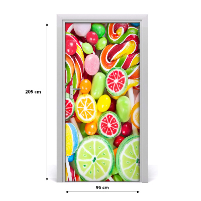 Self-adhesive door sticker Colorful candies