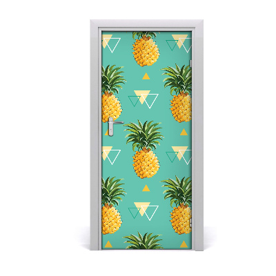 Self-adhesive door sticker Pineapples