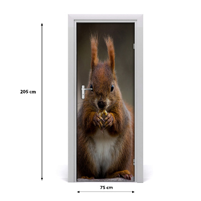 Self-adhesive door sticker The wall of the squirrel