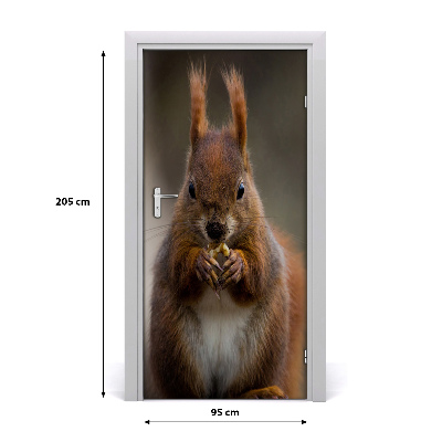 Self-adhesive door sticker The wall of the squirrel