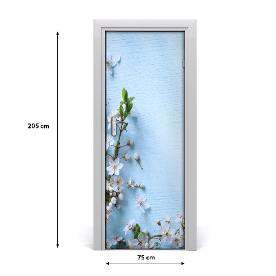 Self-adhesive door sticker Cherry blossoms