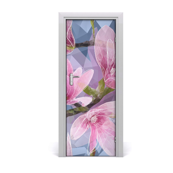 Self-adhesive door wallpaper Magnolia