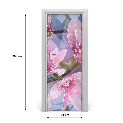 Self-adhesive door wallpaper Magnolia