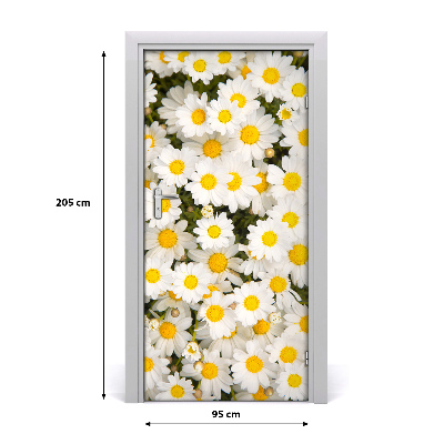 Self-adhesive door sticker Daisy flowers