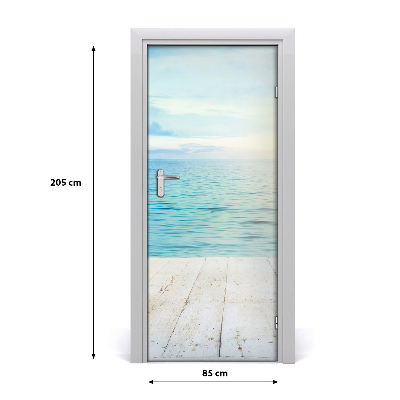 Door wallpaper Tropical beach