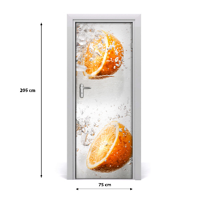 Self-adhesive door sticker Oranges