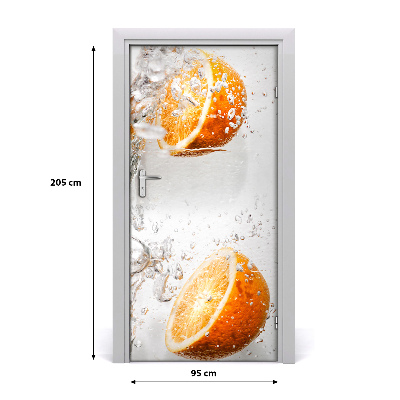 Self-adhesive door sticker Oranges