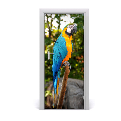 Self-adhesive door sticker Wall of the ara parrot