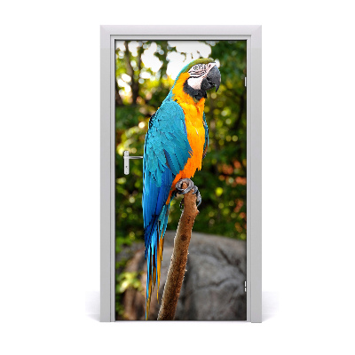 Self-adhesive door sticker Wall of the ara parrot