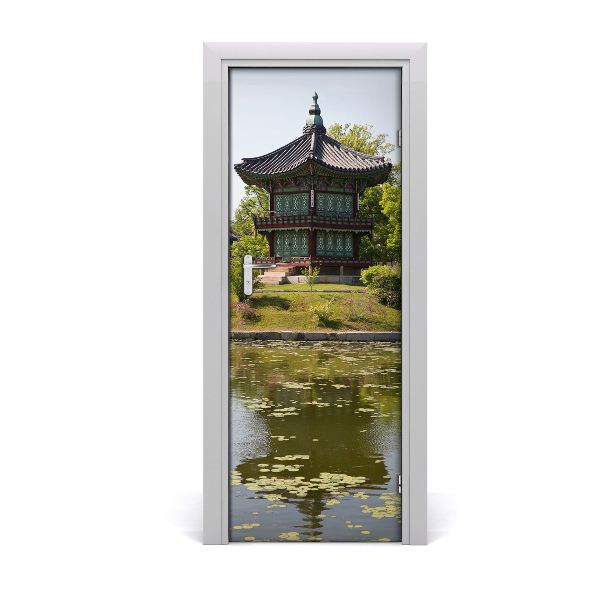 Door wallpaper Japanese park