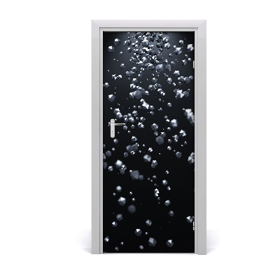 Self-adhesive door sticker 3d abstraction