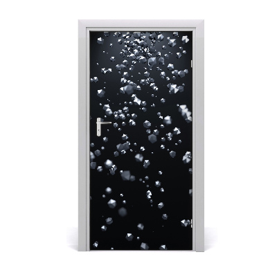 Self-adhesive door sticker 3d abstraction