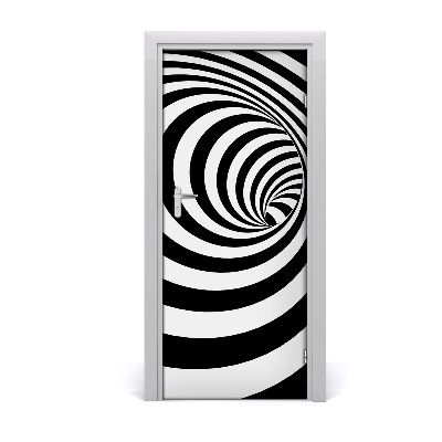 Self-adhesive door sticker Spiral with stripes