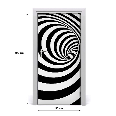 Self-adhesive door sticker Spiral with stripes