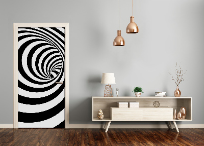 Self-adhesive door sticker Spiral with stripes