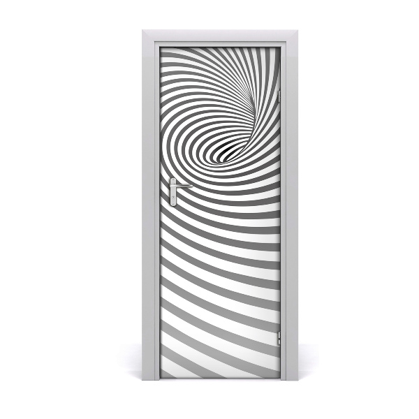 Self-adhesive door sticker Spiral with stripes