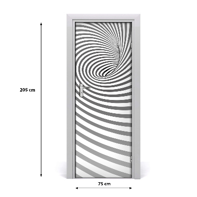 Self-adhesive door sticker Spiral with stripes