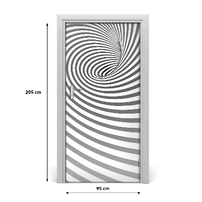 Self-adhesive door sticker Spiral with stripes