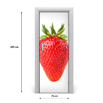 Self-adhesive door sticker Strawberry